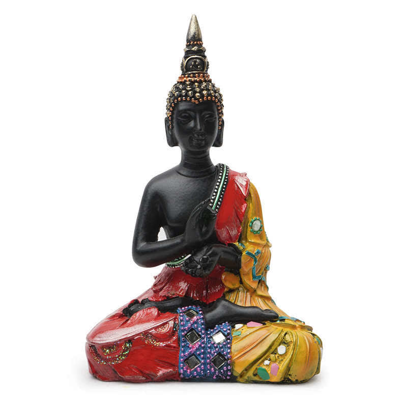 12cm Thai Buddha Serenity Resin Statue for Home Peace