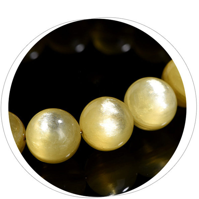 Golden Lepidolite Spiritual Bracelet for Protection & Prosperity