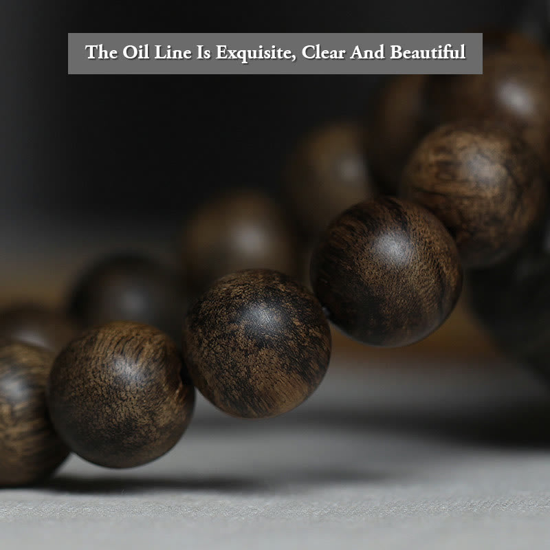 16mm Agarwood Peace Strength Bracelet from Hoi An Vietnam