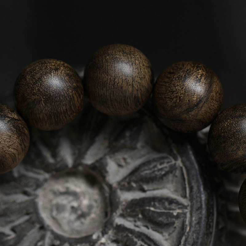 16mm Agarwood Peace Strength Bracelet from Hoi An Vietnam