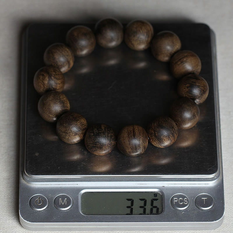16mm Agarwood Peace Strength Bracelet from Hoi An Vietnam