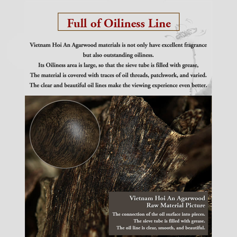 16mm Agarwood Peace Strength Bracelet from Hoi An Vietnam