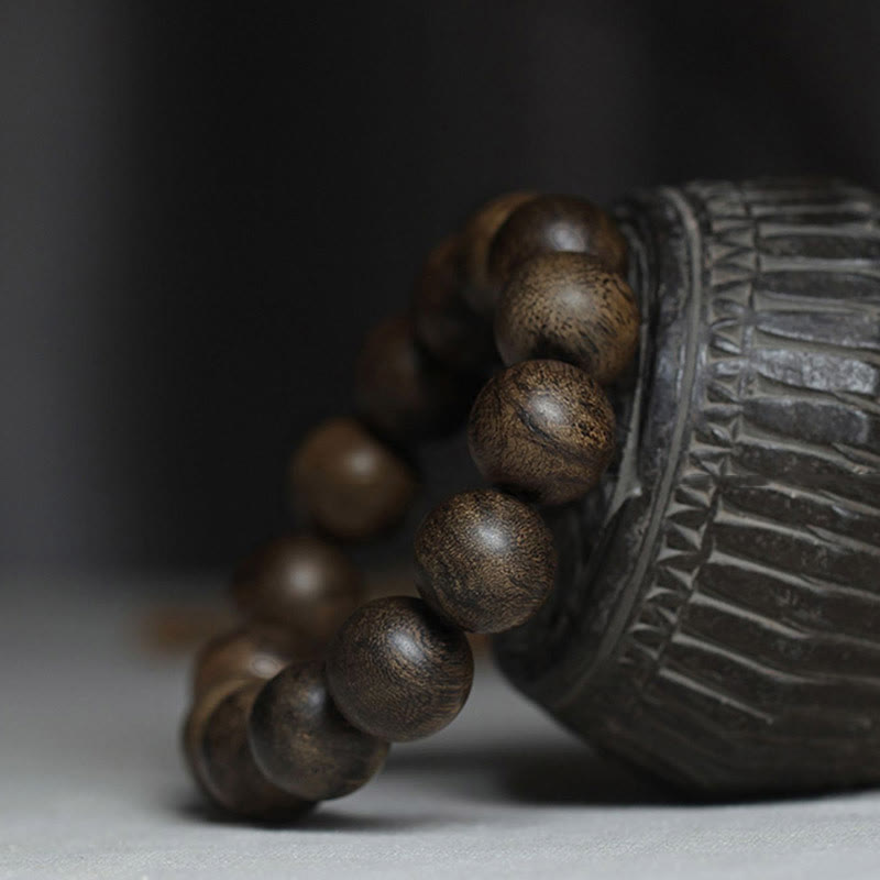 16mm Agarwood Peace Strength Bracelet from Hoi An Vietnam