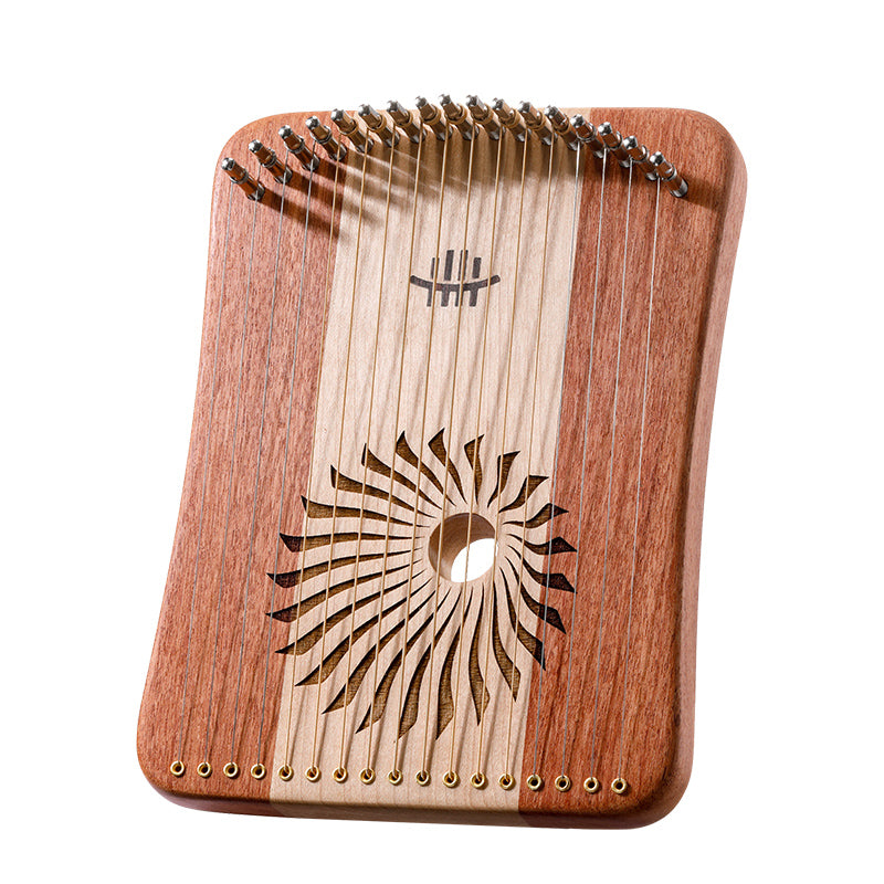 17/31 String Wood Lyre Harp Instrument by Hluru