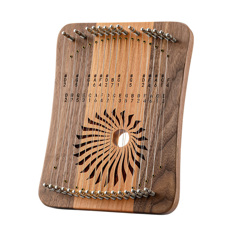 17/31 String Wood Lyre Harp Instrument by Hluru