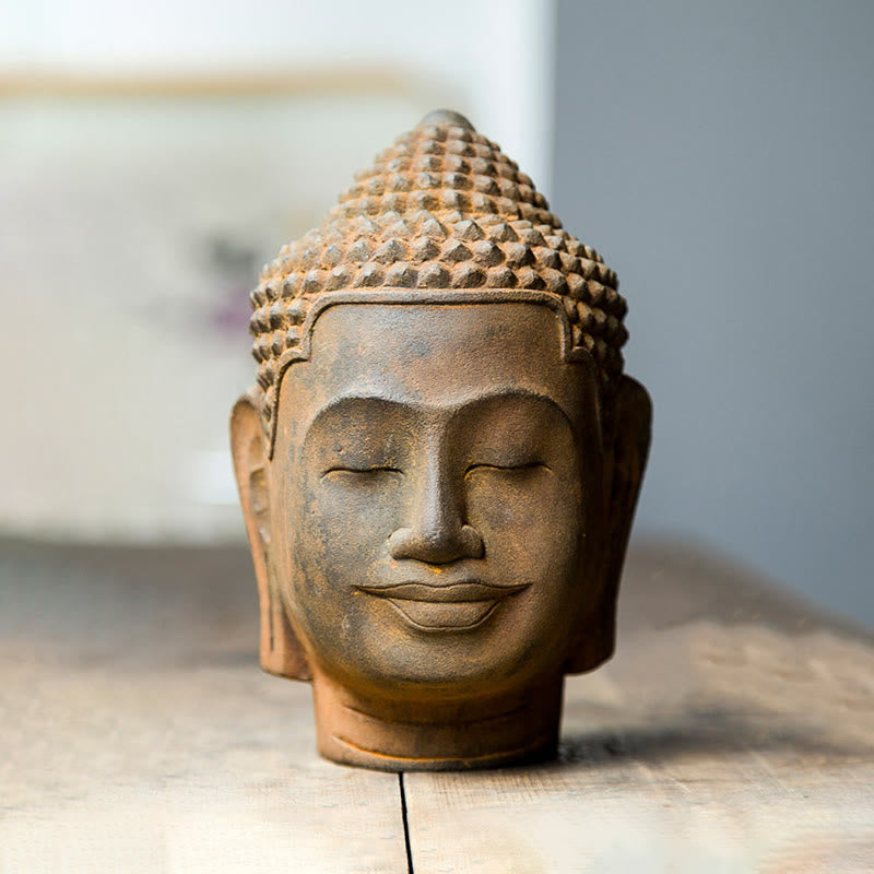 17.5cm Iron Powder Resin Buddha Statue | Meditation Symbol