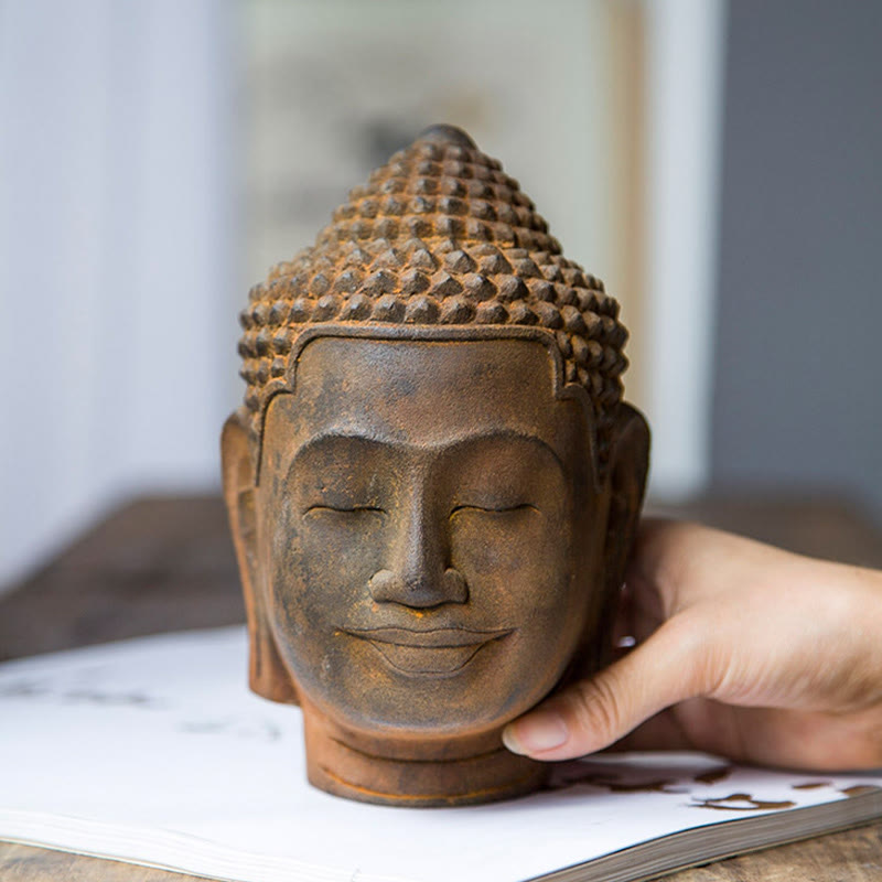 17.5cm Iron Powder Resin Buddha Statue | Meditation Symbol