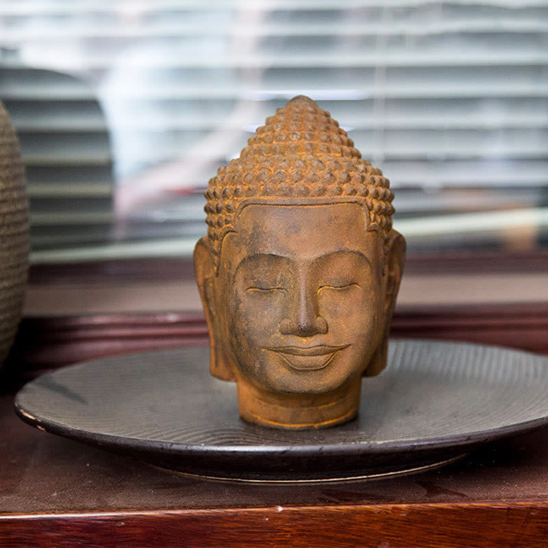 17.5cm Iron Powder Resin Buddha Statue | Meditation Symbol