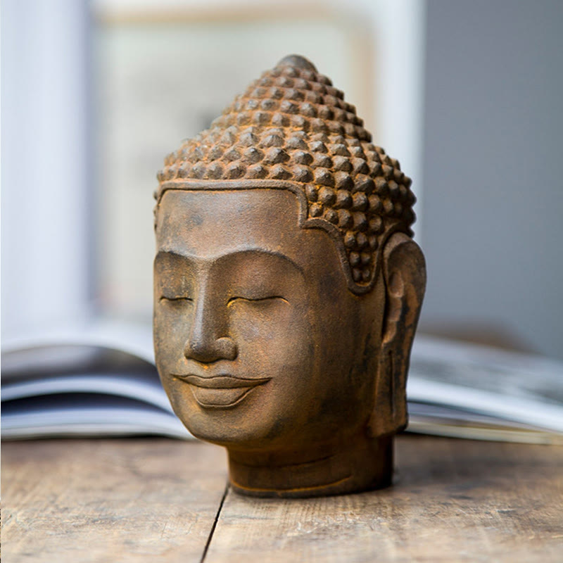 17.5cm Iron Powder Resin Buddha Statue | Meditation Symbol
