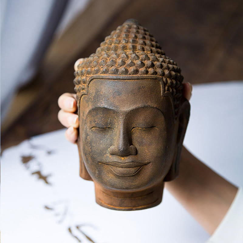 17.5cm Iron Powder Resin Buddha Statue | Meditation Symbol