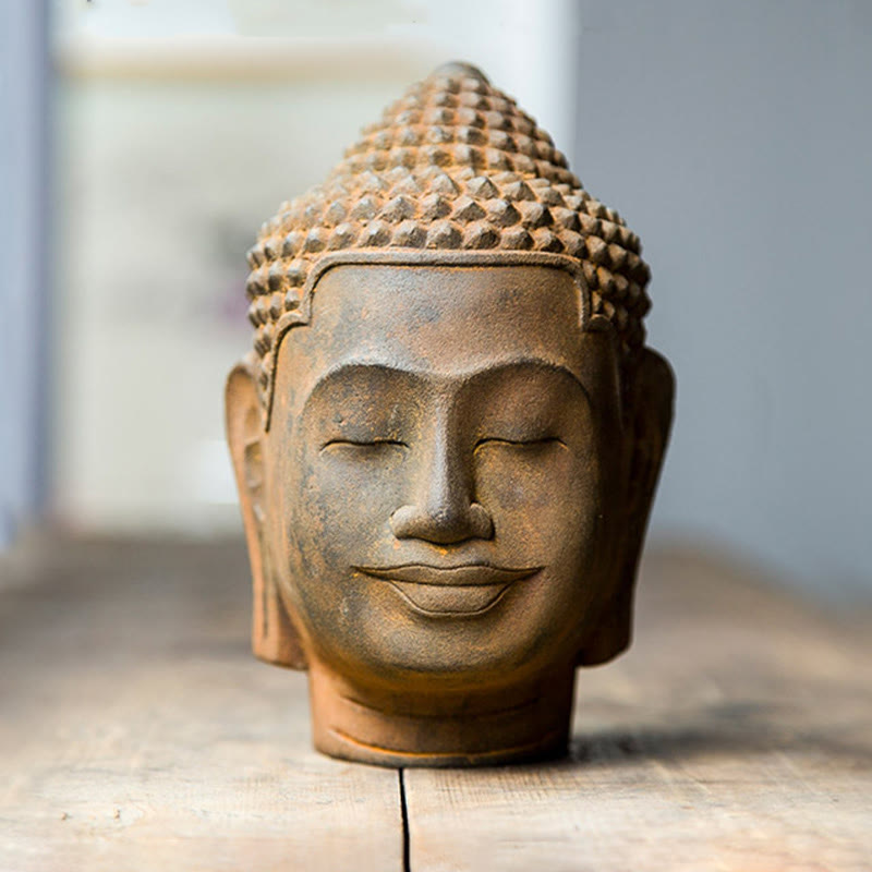 17.5cm Iron Powder Resin Buddha Statue | Meditation Symbol