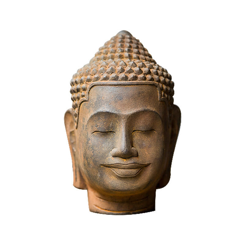 17.5cm Iron Powder Resin Buddha Statue | Meditation Symbol