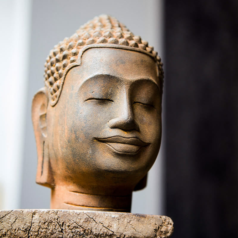 17.5cm Iron Powder Resin Buddha Statue | Meditation Symbol