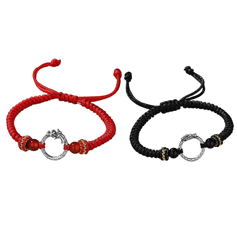 Dragon & Phoenix Peace Buckle Bracelet in 925 Sterling Silver | Balance & Luck