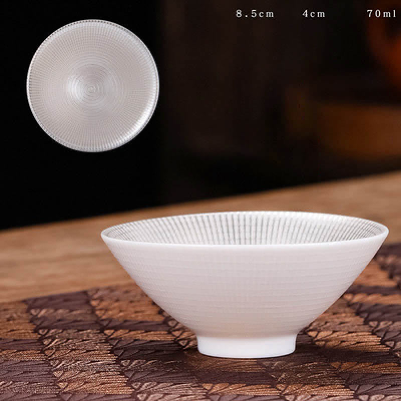 55ml Tibet Pattern Fu Character Ceramic Teacup for Kung Fu Tea