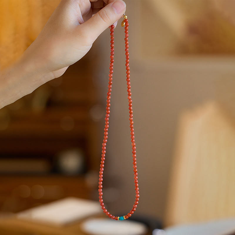 Red Agate Turquoise Confidence Jewelry Set | Sterling Silver Gold