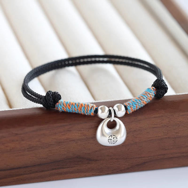 925 Silver Fu Character Protection Bracelet | Healing Sounds