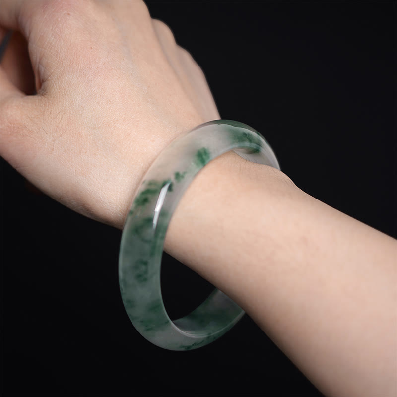58mm Jade Luck Prosperity and Abundance Bangle Bracelet