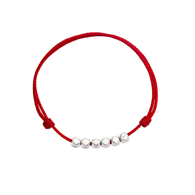 925 Sterling Silver Spiritual Anklet for Luck & Protection