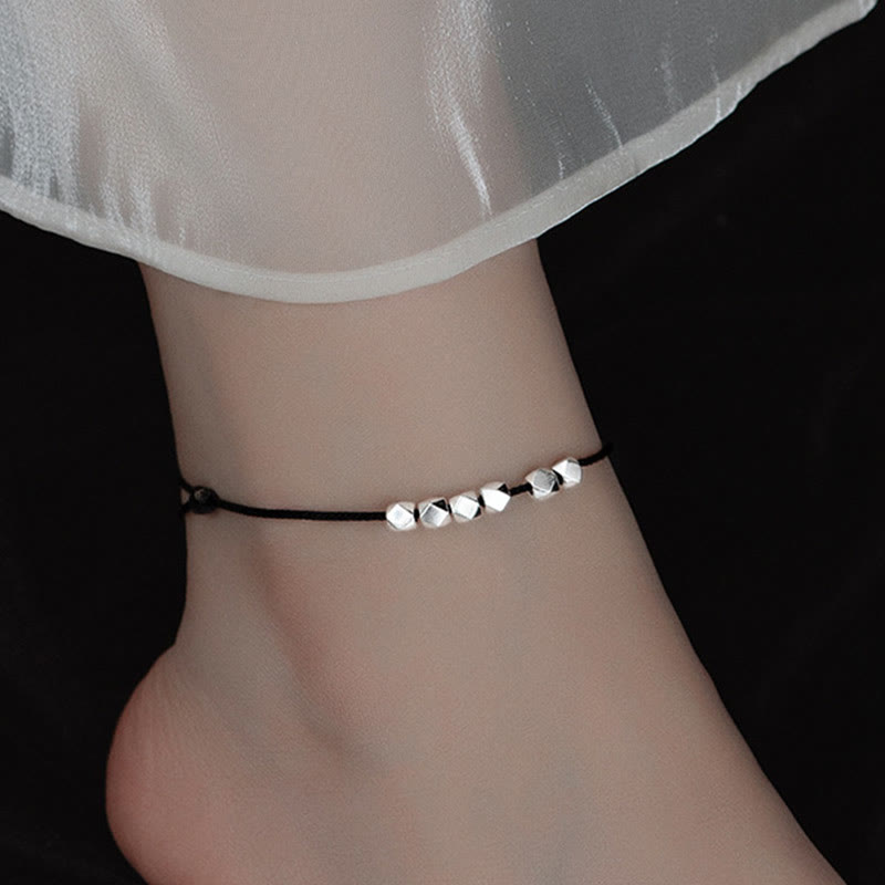 925 Sterling Silver Spiritual Anklet for Luck & Protection