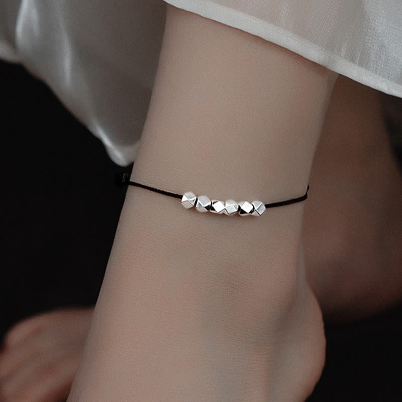 925 Sterling Silver Spiritual Anklet for Luck & Protection