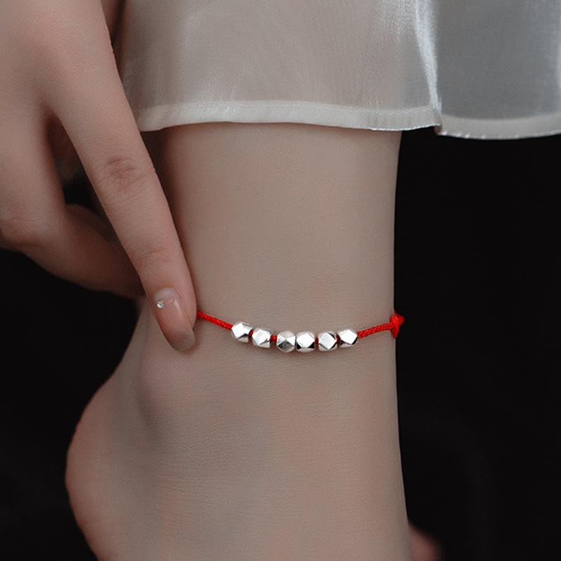 925 Sterling Silver Spiritual Anklet for Luck & Protection