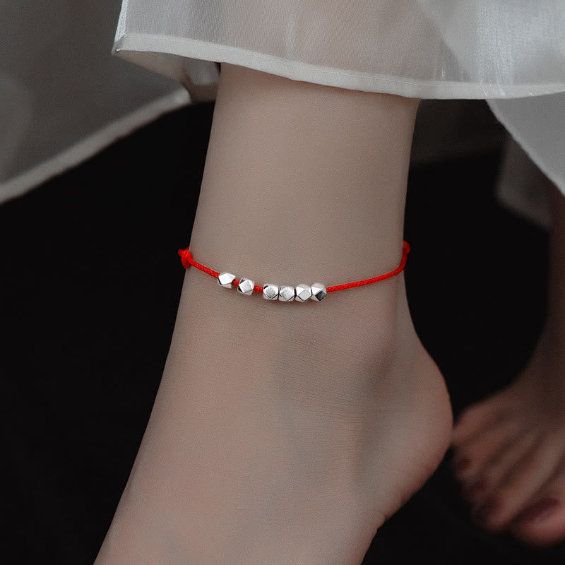 925 Sterling Silver Spiritual Anklet for Luck & Protection