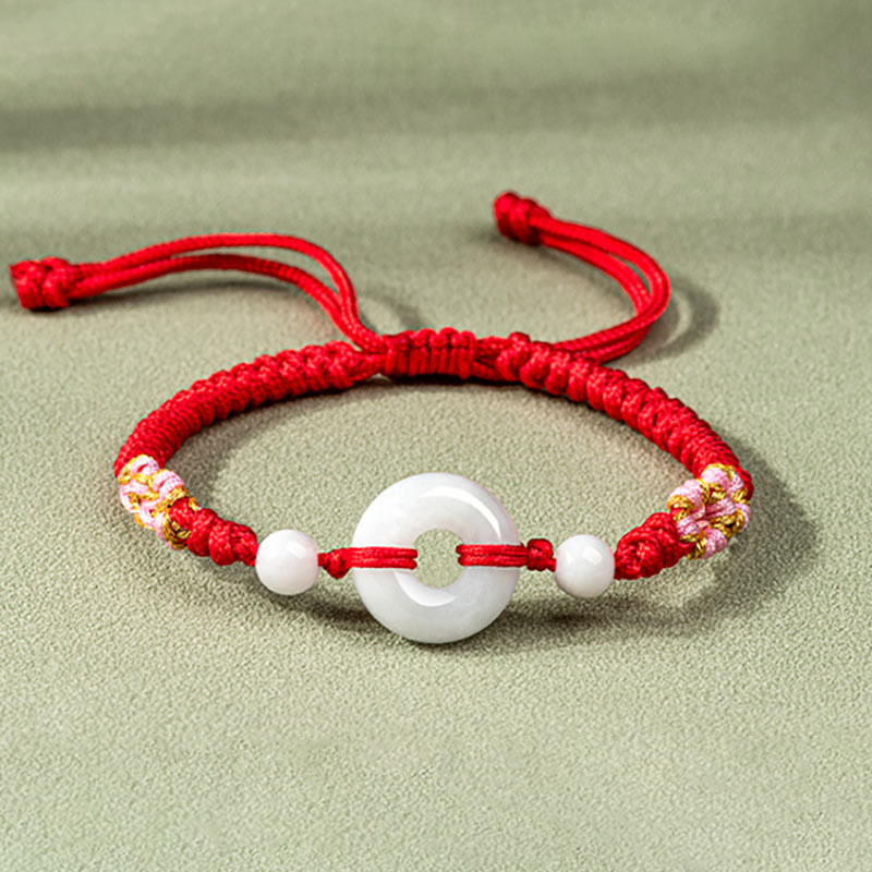Jade Luck Red String Bracelet for Prosperity & Protection