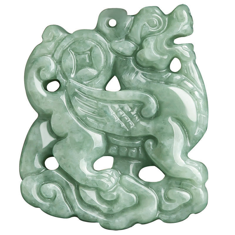 Jade PiXiu Necklace for Wealth and Luck Spiritual Protection