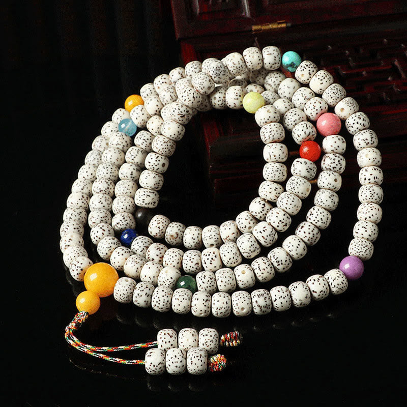Bodhi Seed Wealth Bracelet with Amber & Agate Beads – Spiritual Mala
