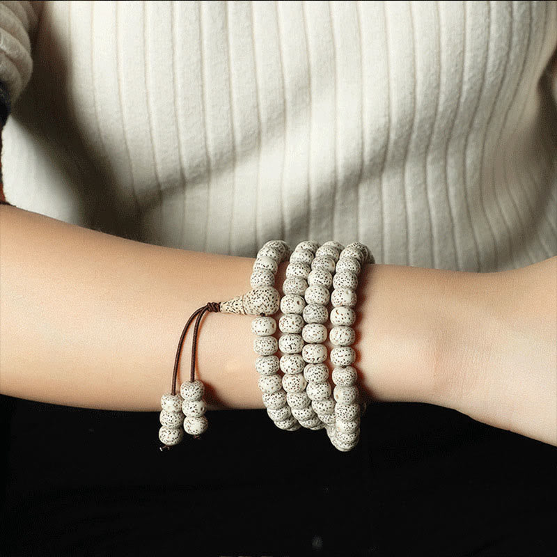 Bodhi Seed Wealth Bracelet with Amber & Agate Beads – Spiritual Mala