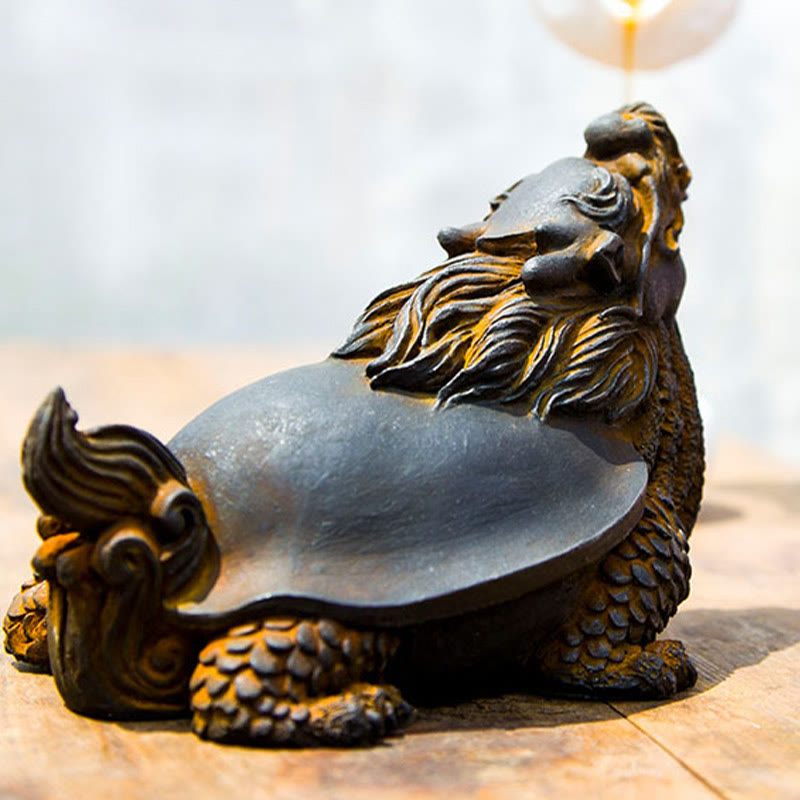 Dragon Turtle Spiritual Statue | Iron Powder Resin 17cm