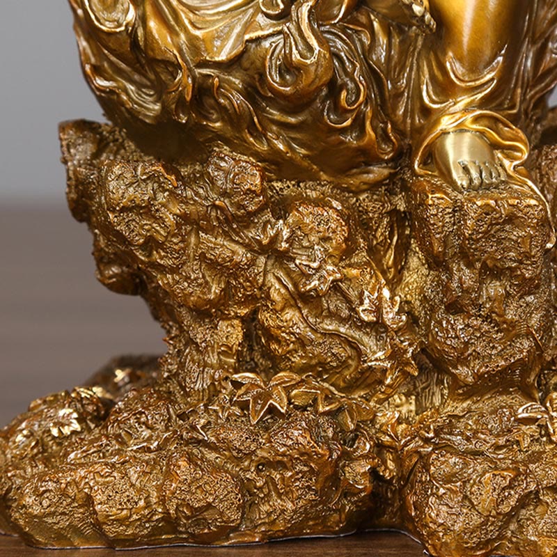 Acalanatha Buddha Copper Statue 15in Serenity Figurine