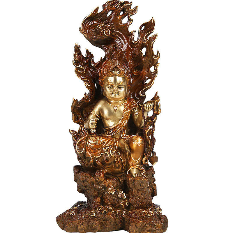 Acalanatha Buddha Copper Statue 15in Serenity Figurine