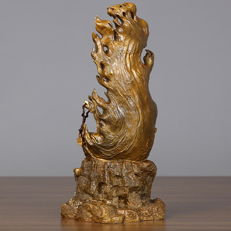 Acalanatha Buddha Copper Statue 15in Serenity Figurine