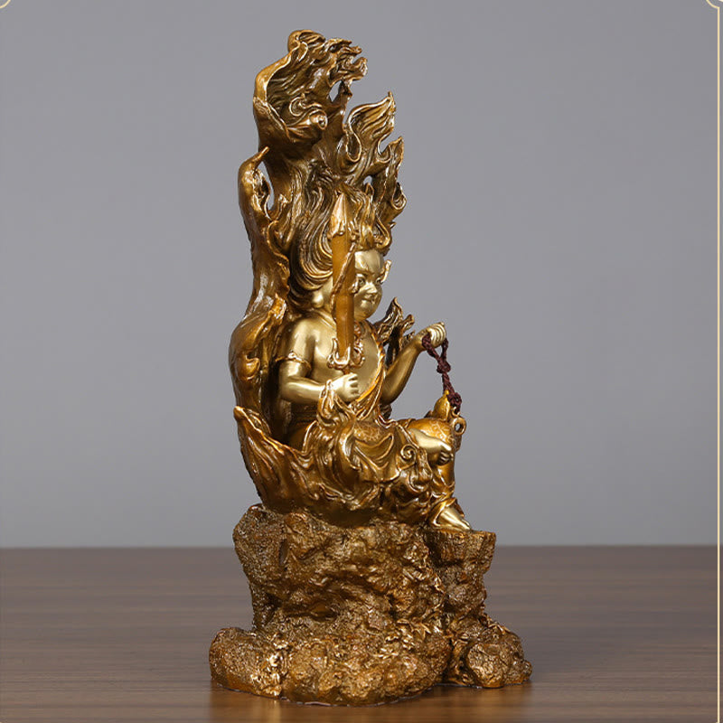 Acalanatha Buddha Copper Statue 15in Serenity Figurine
