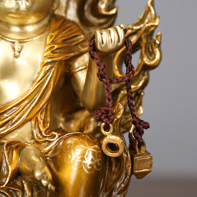 Acalanatha Buddha Copper Statue 15in Serenity Figurine