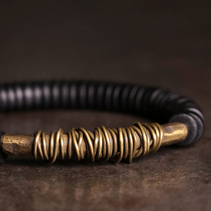 Ebony Wood Bracelet for Spiritual Calm and Balance