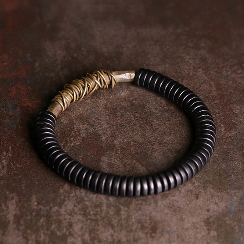 Ebony Wood Bracelet for Spiritual Calm and Balance
