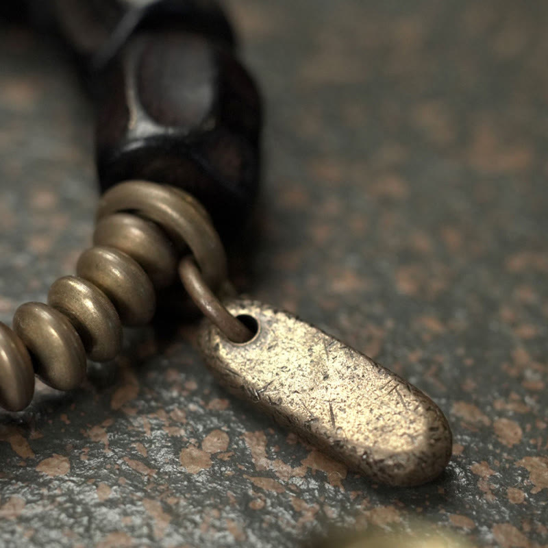 Unisex Ebony Wood Bracelet for Meditation and Inner Peace
