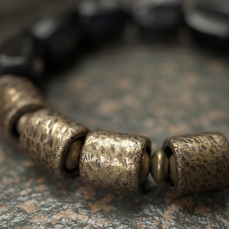 Unisex Ebony Wood Bracelet for Meditation and Inner Peace