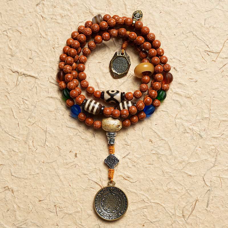 108 Beads Bodhi Seed Mala Bracelet Necklace for Wisdom & Peace