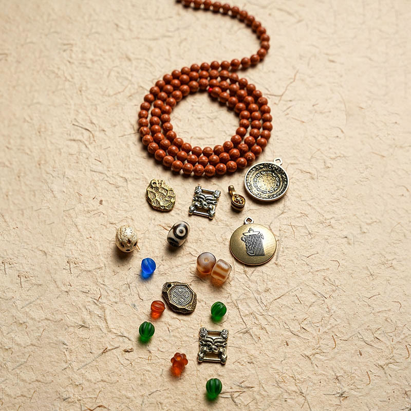 108 Beads Bodhi Seed Mala Bracelet Necklace for Wisdom & Peace