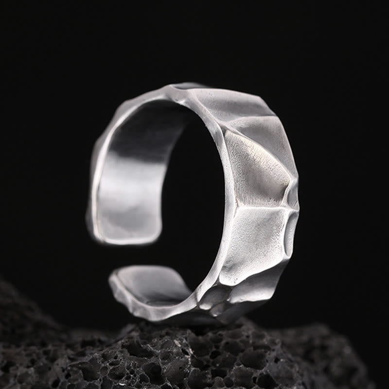 Adjustable Sterling Silver Spiritual Protection Ring