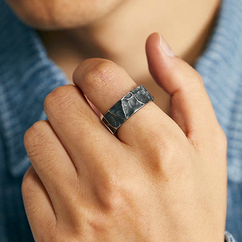 Adjustable Sterling Silver Spiritual Protection Ring