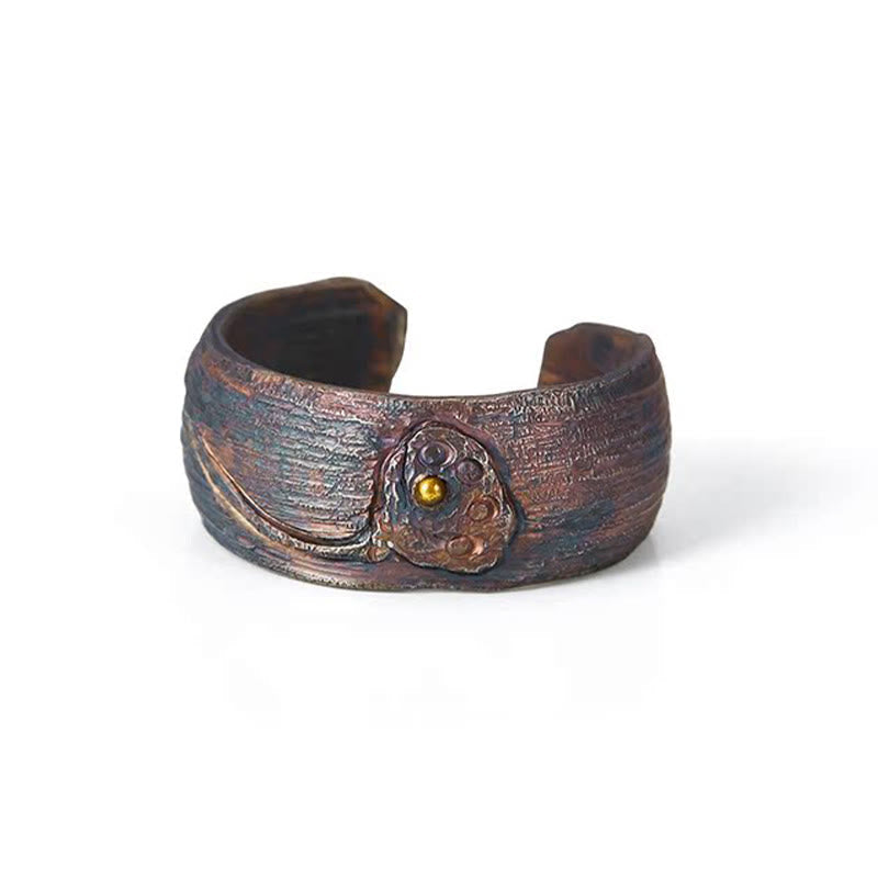 Adjustable 999 Sterling Silver & Copper Spiritual Protection Ring