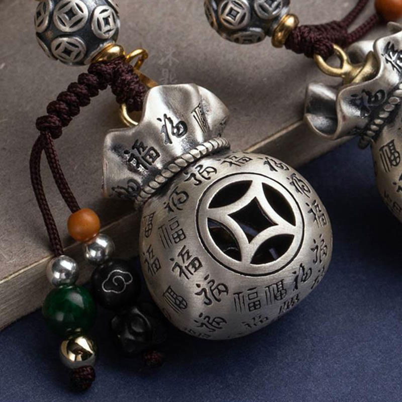 Fu Character Money Bag Key Chain for Daily Fortune & Wealth