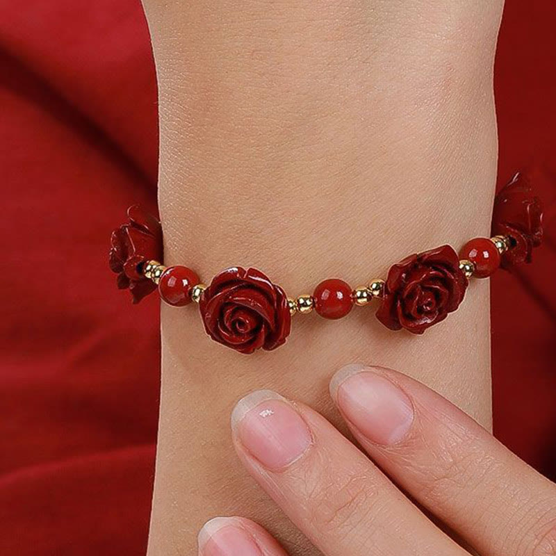 Cinnabar Bracelet with Red Rose Blessing | Healing Sounds