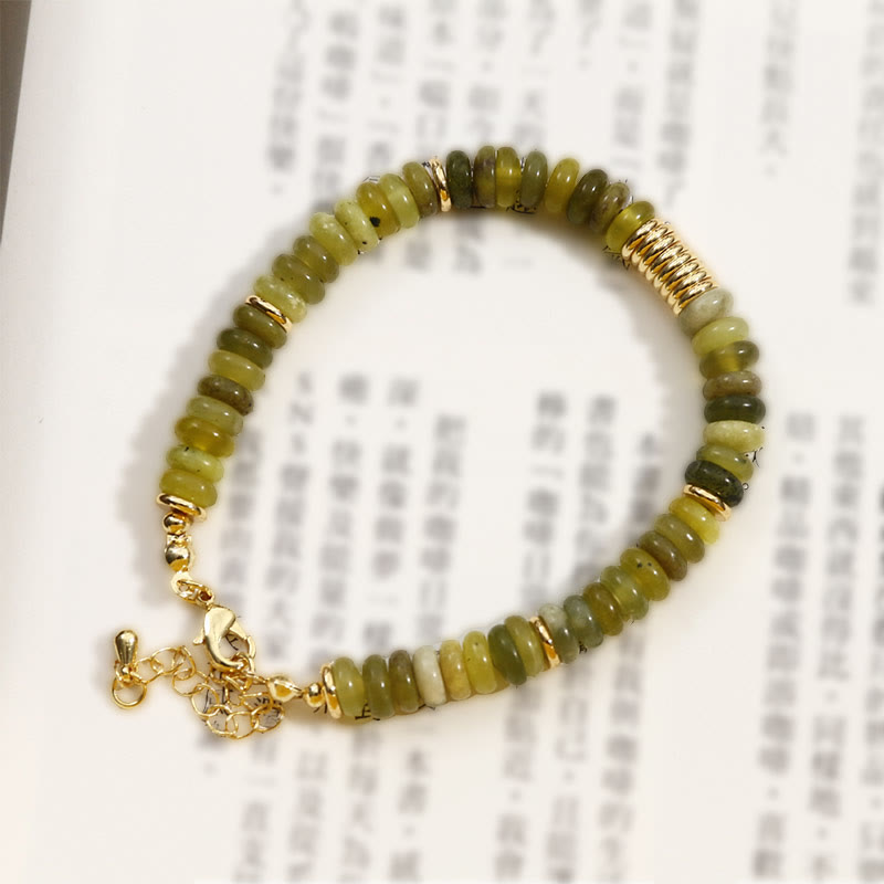 Gild Cyan Jade Bracelet for Success & Healing 17cm