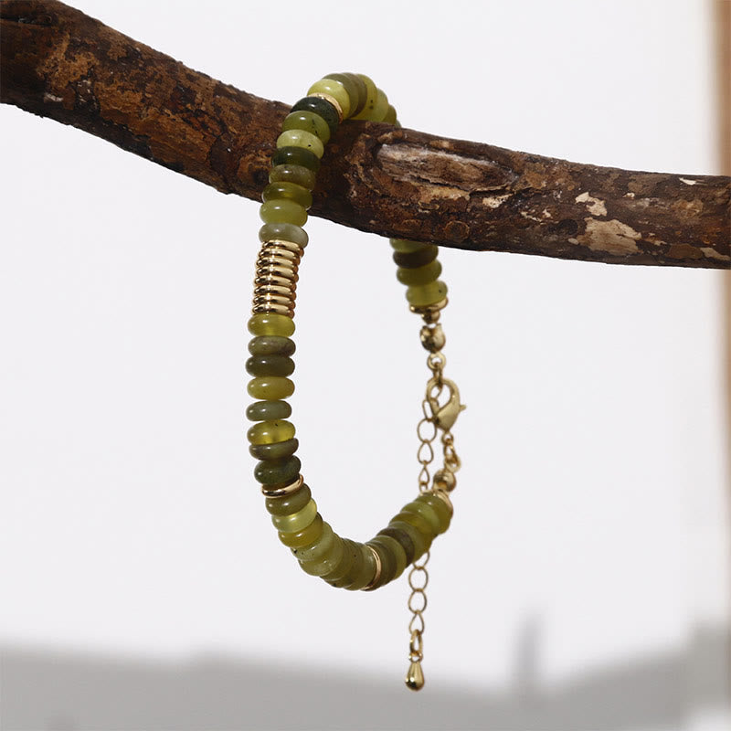 Gild Cyan Jade Bracelet for Success & Healing 17cm